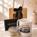 Set Taza + Frasco con chocolates + Tarjeta de Agradecimiento